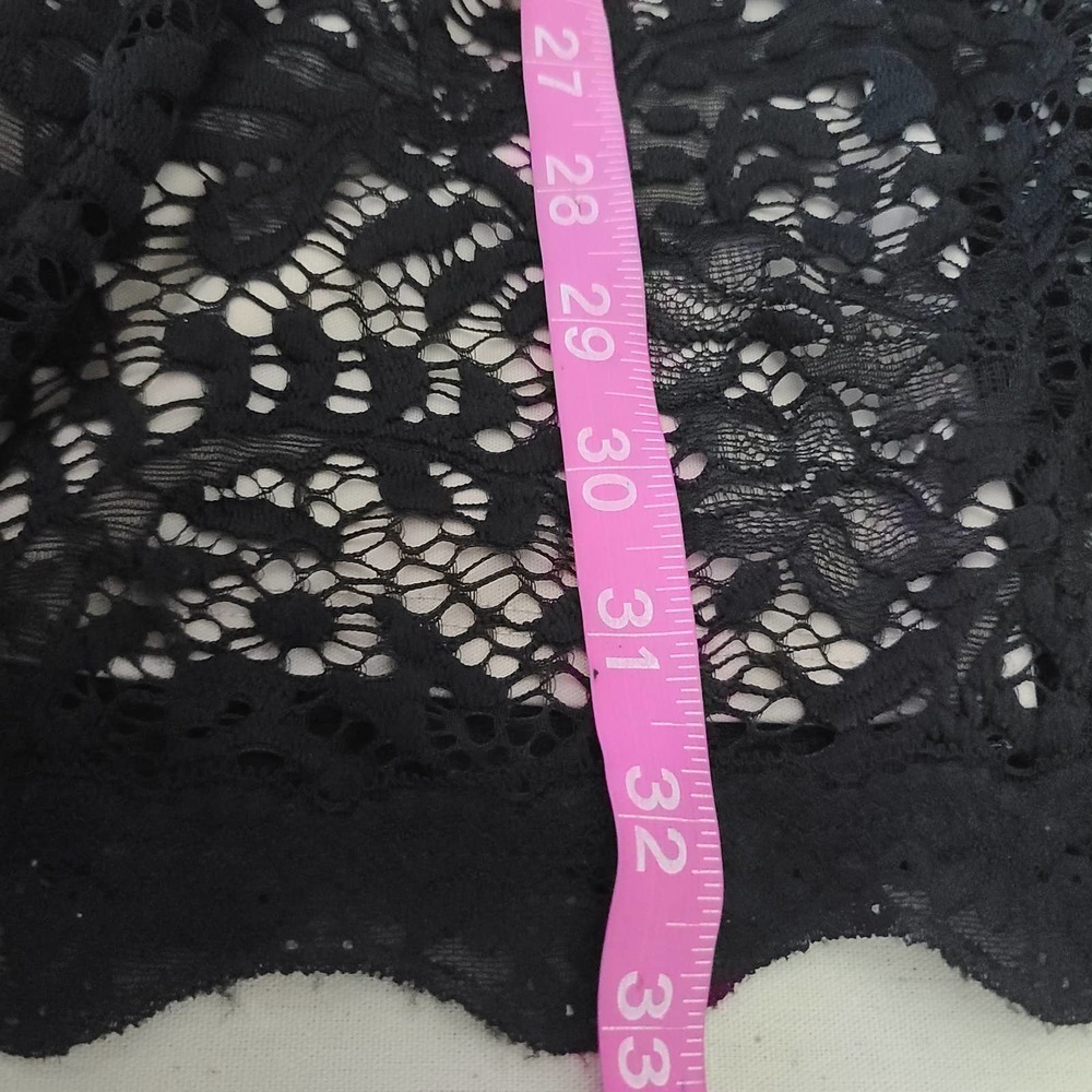 Love fast live hard lace black dress key hole sleeveless sz L - Picture 7 of 8